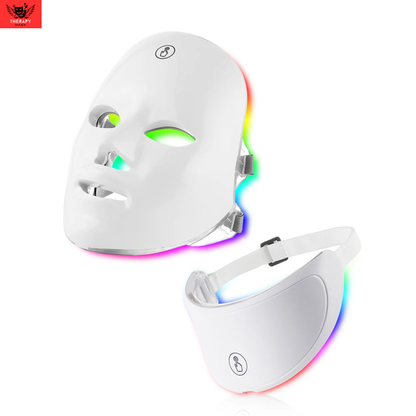 Facial Mask With Neck Red Light Therapy