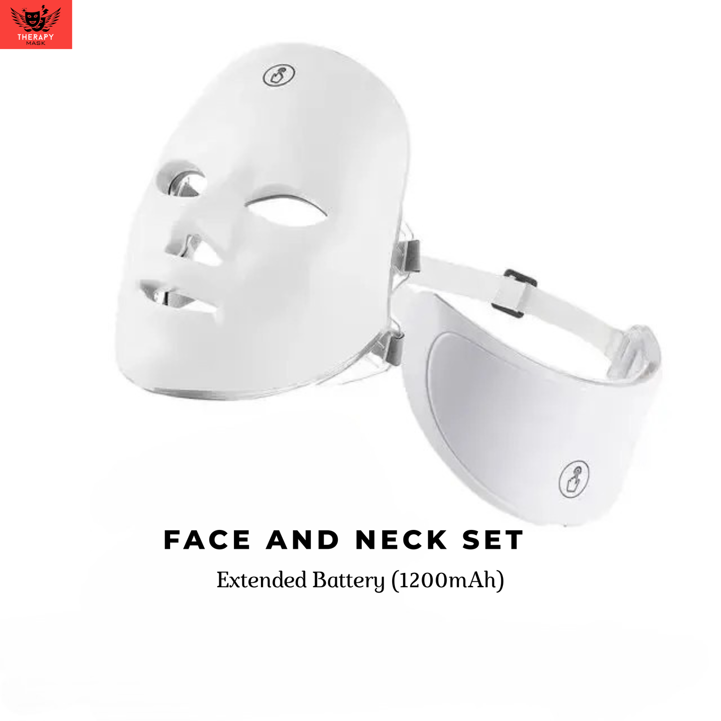 Facial Mask With Neck Red Light Therapy